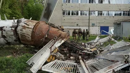 bombardeo torre de tv en ucrania